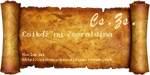 Csikány Zseraldina névjegykártya